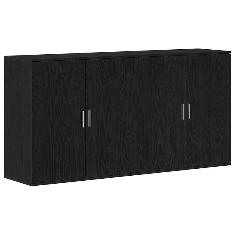 vidaXL Oldalszekrények 2 pcs Musta tammi 79 x 38 x 80 cm Faanyag
