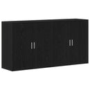 vidaXL Széf 2 pcs Fekete tölgy 79 x 38 x 80 cm Faanyag