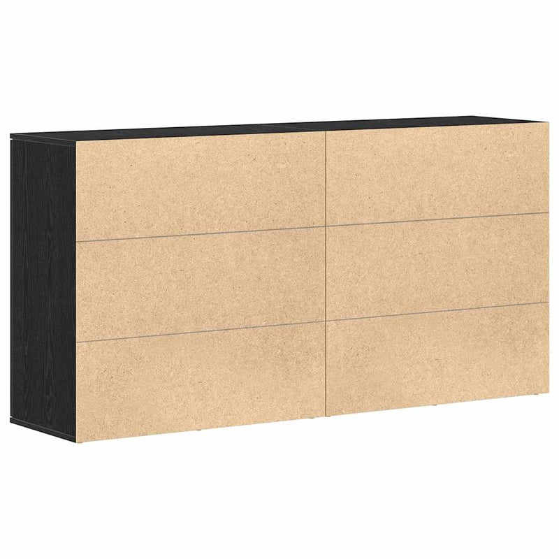 vidaXL Oldalszekrények 2 pcs Musta tammi 79 x 38 x 80 cm Faanyag