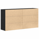 vidaXL Széf 2 pcs Fekete tölgy 79 x 38 x 80 cm Faanyag