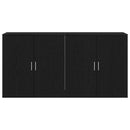 vidaXL Oldalszekrények 2 pcs Musta tammi 79 x 38 x 80 cm Faanyag