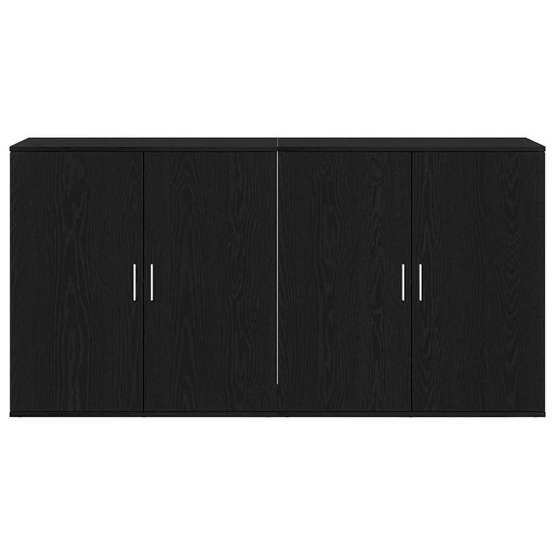 vidaXL Oldalszekrények 2 pcs Musta tammi 79 x 38 x 80 cm Faanyag