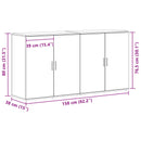 vidaXL Széf 2 pcs Fekete tölgy 79 x 38 x 80 cm Faanyag