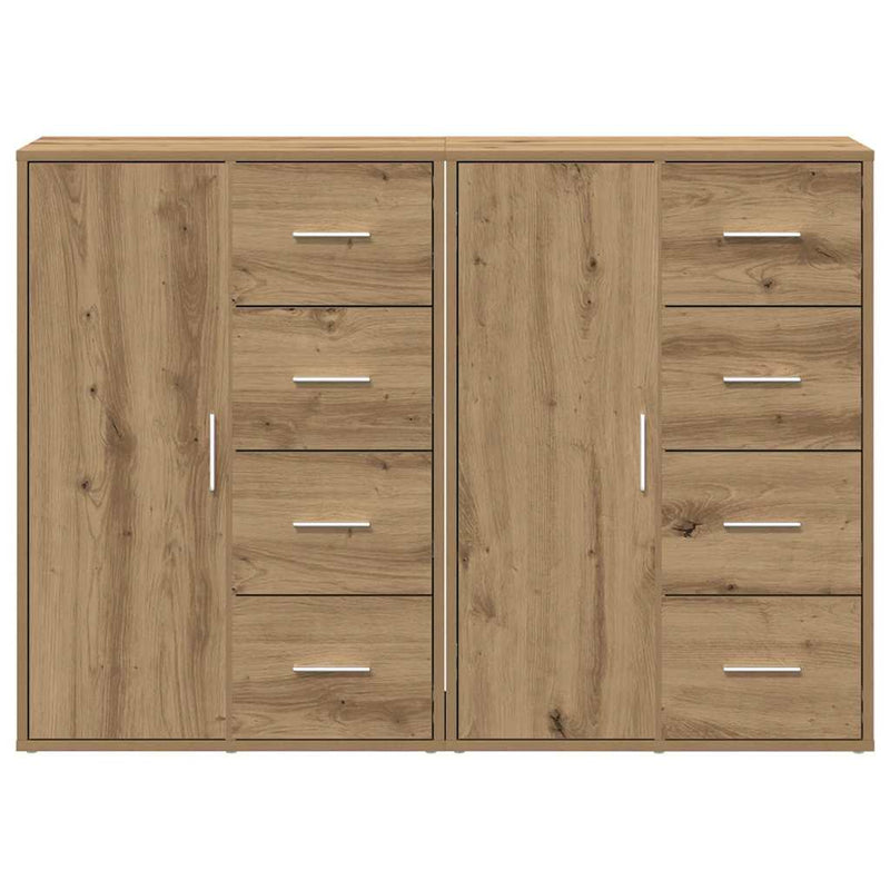 vidaXL Oldalszekrények 2 pcs kézműves tölgy 60 x 31 x 84 cm Faanyag