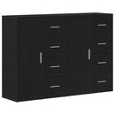 vidaXL Széf fiókkal 2 pcs Fekete tölgy 60 x 31 x 84 cm Faanyag