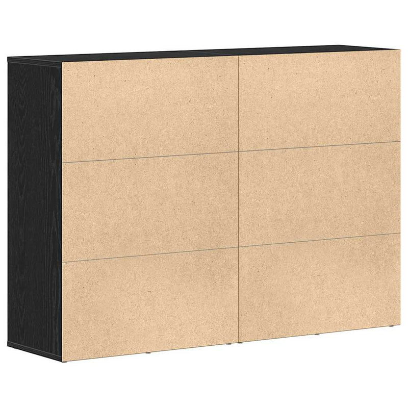 vidaXL Oldalszekrények 2 pcs Musta tammi 60 x 31 x 84 cm Faanyag