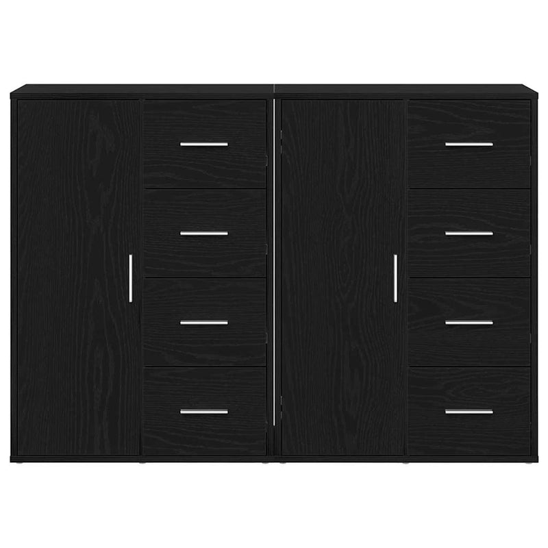 vidaXL Oldalszekrények 2 pcs Musta tammi 60 x 31 x 84 cm Faanyag