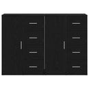 vidaXL Széf fiókkal 2 pcs Fekete tölgy 60 x 31 x 84 cm Faanyag