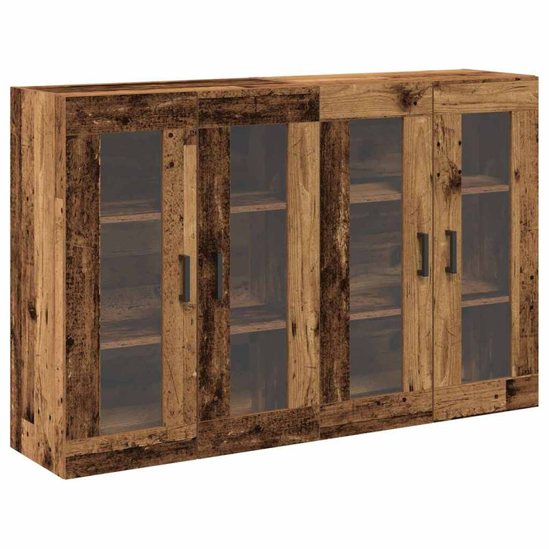 vidaXL Fali szekrény 2 pcs Régi fa 69.5 x 34 x 90 cm Faanyag