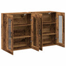 vidaXL Fali Szekrények 2 pcs Öreg fa 69,5 x 34 x 90 cm Faanyag