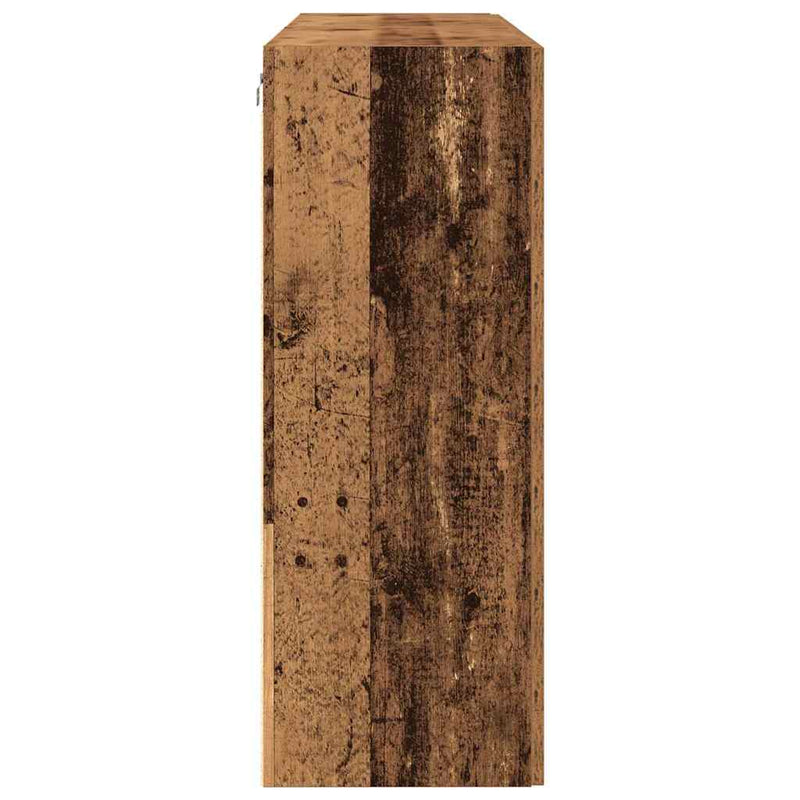 vidaXL Fali szekrény 2 pcs Régi fa 69.5 x 34 x 90 cm Faanyag