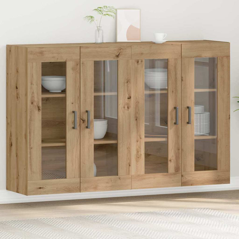 vidaXL Fali szekrény 2 pcs kézműves tölgy 69.5 x 34 x 90 cm Faanyag
