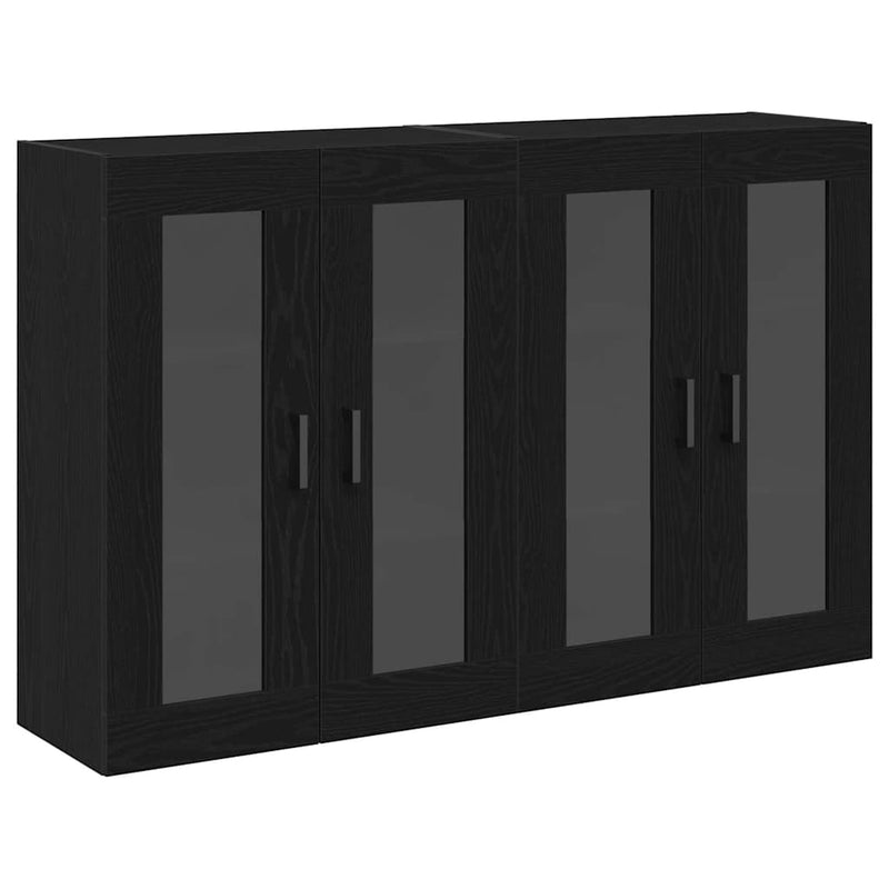 vidaXL Fali szekrény 2 pcs Musta tammi 69.5 x 34 x 90 cm Faanyag