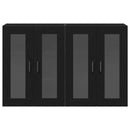 vidaXL Fali Szekrények 2 pcs Fekete tölgy 69,5 x 34 x 90 cm Faanyag