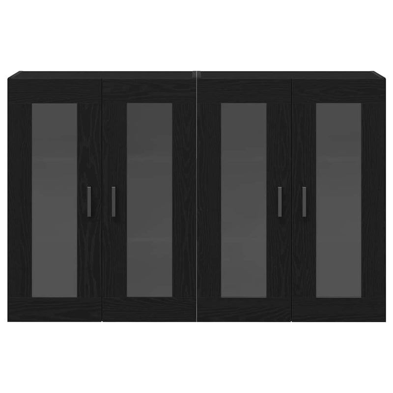vidaXL Fali szekrény 2 pcs Musta tammi 69.5 x 34 x 90 cm Faanyag