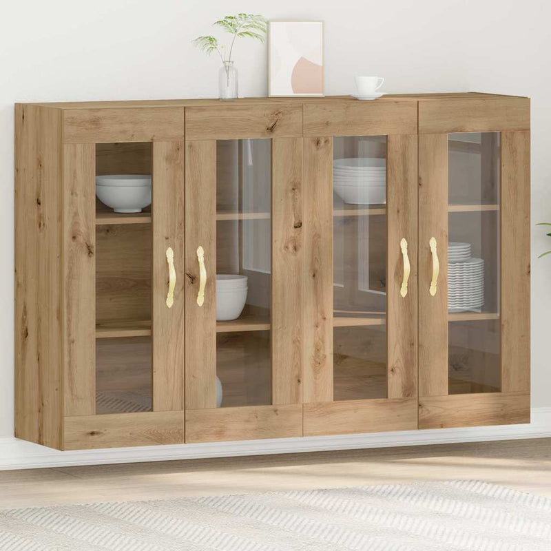 vidaXL Fali szekrény 2 pcs kézműves tölgy 69.5 x 34 x 90 cm Faanyag
