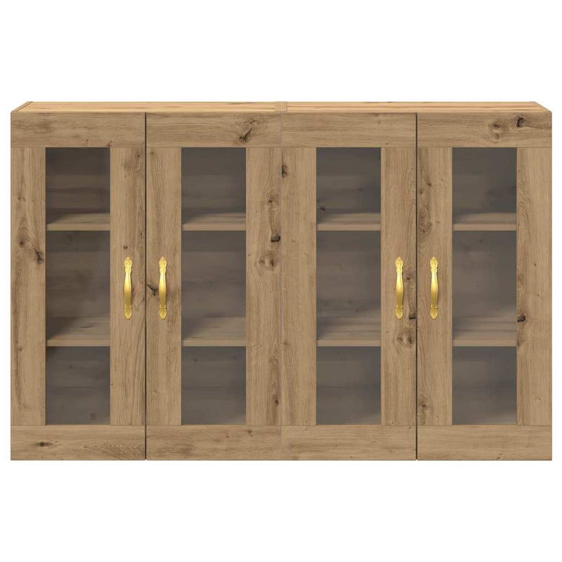 vidaXL Fali szekrény 2 pcs kézműves tölgy 69.5 x 34 x 90 cm Faanyag