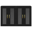 vidaXL Fali Szekrények 2 pcs Fekete tölgy 69,5 x 34 x 90 cm Faanyag