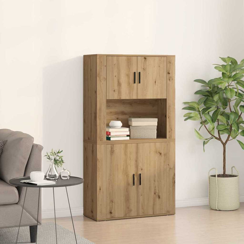 vidaXL Magas Szekrény kézműves tölgy 80 x 33 x 150 cm Faanyag