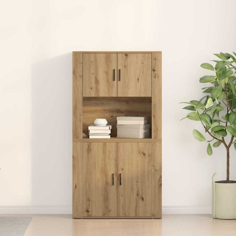 vidaXL Magas Szekrény kézműves tölgy 80 x 33 x 150 cm Faanyag