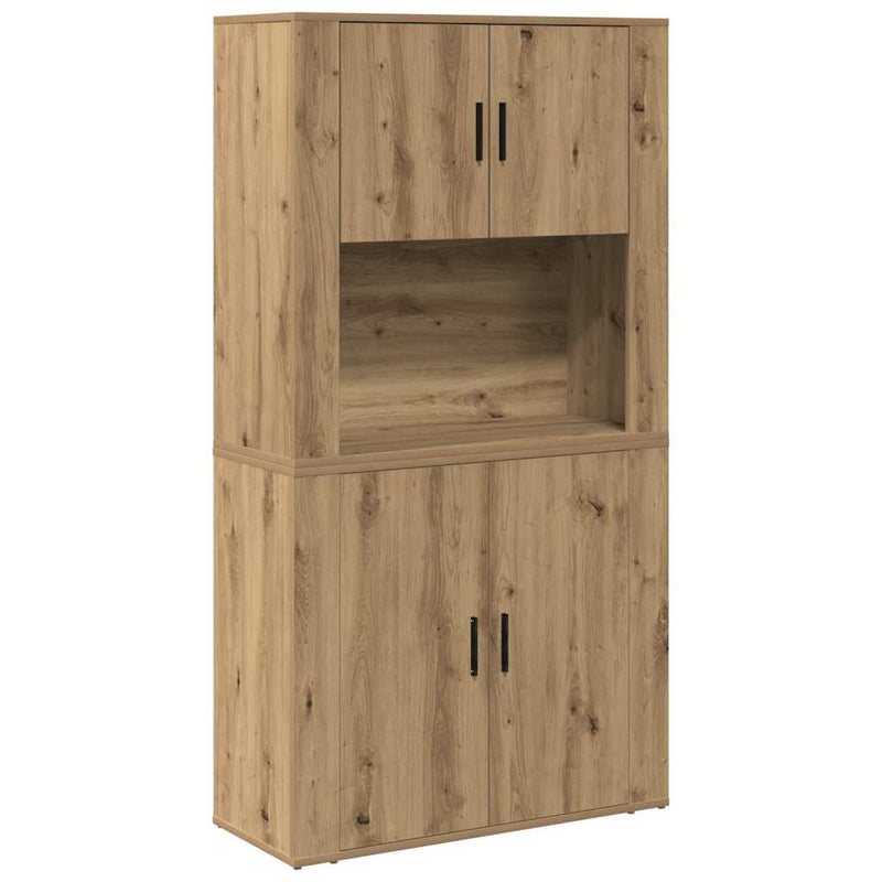 vidaXL Magas Szekrény kézműves tölgy 80 x 33 x 150 cm Faanyag