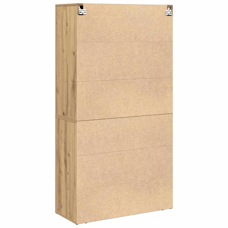 vidaXL Magas Szekrény kézműves tölgy 80 x 33 x 150 cm Faanyag