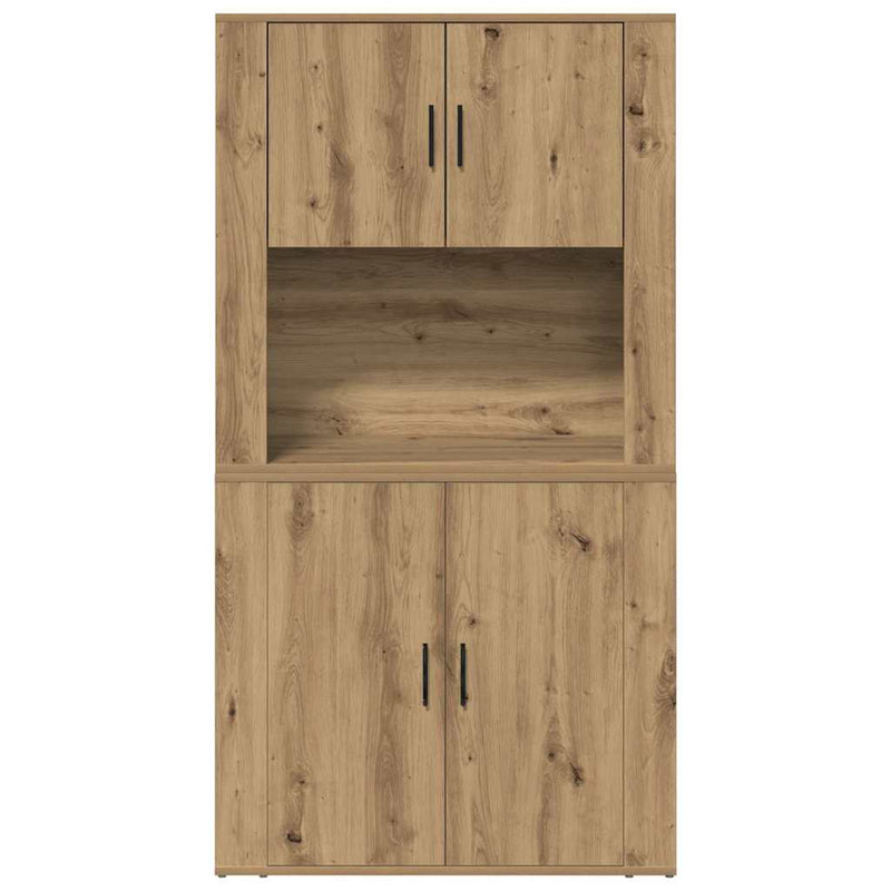 vidaXL Magas Szekrény kézműves tölgy 80 x 33 x 150 cm Faanyag