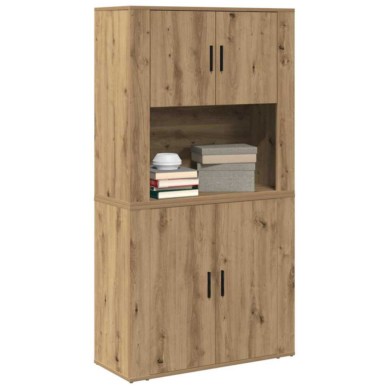 vidaXL Magas Szekrény kézműves tölgy 80 x 33 x 150 cm Faanyag