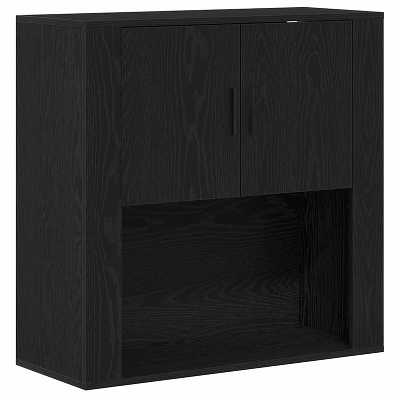 vidaXL Magas Szekrény Musta tammi 80 x 33 x 150 cm Faanyag