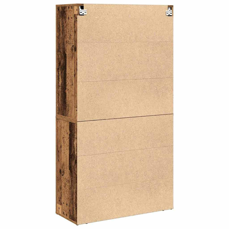 vidaXL Magas Tároló fiókkal Régi fa 80 x 33 x 150 cm Faanyag