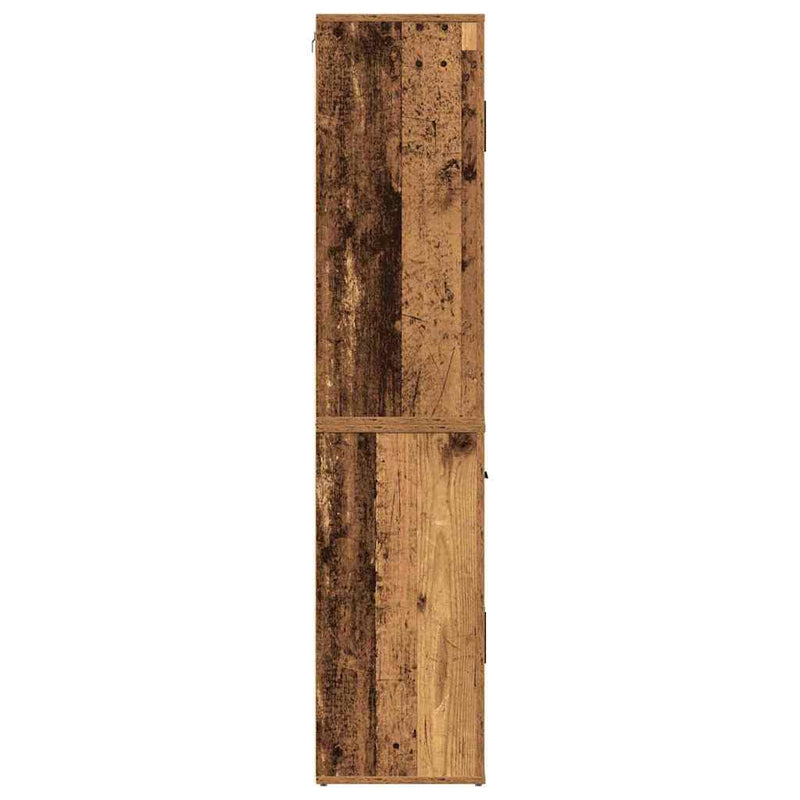 vidaXL Magas Tároló fiókkal Régi fa 80 x 33 x 150 cm Faanyag