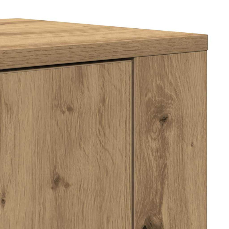 vidaXL Magas Tároló fiókkal kézműves tölgy 80 x 33 x 150 cm Faanyag