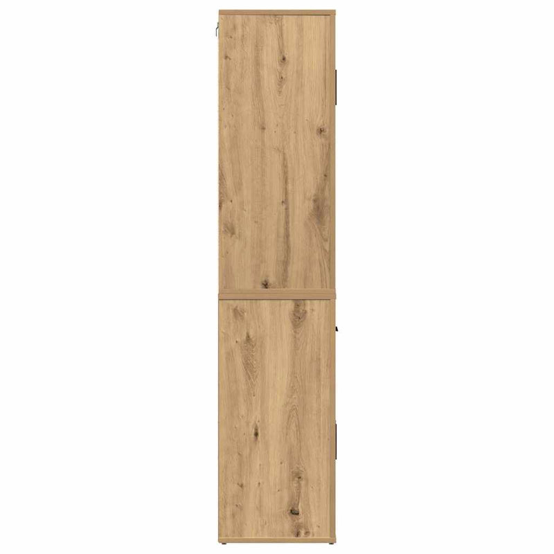 vidaXL Magas Tároló fiókkal kézműves tölgy 80 x 33 x 150 cm Faanyag