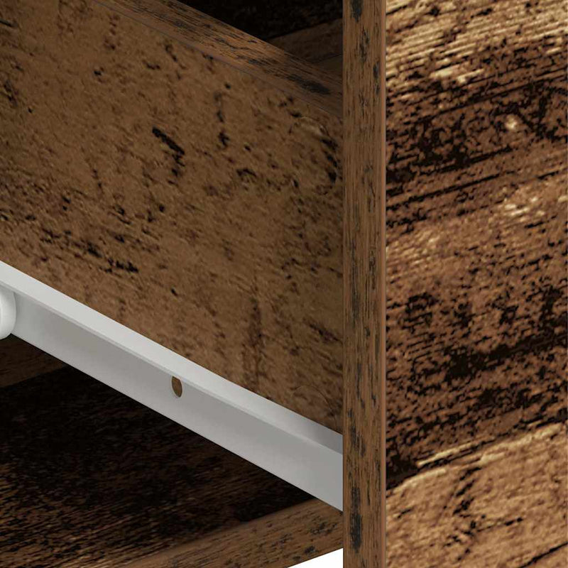 vidaXL Magasfiú fiókkal Öreg fa 80 x 33 x 150 cm Faanyag