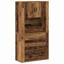 vidaXL Magasfiú fiókkal Öreg fa 80 x 33 x 150 cm Faanyag