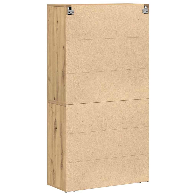 vidaXL Magas Szekrény fiókkal kézműves tölgy 80 x 33 x 150 cm Faanyag