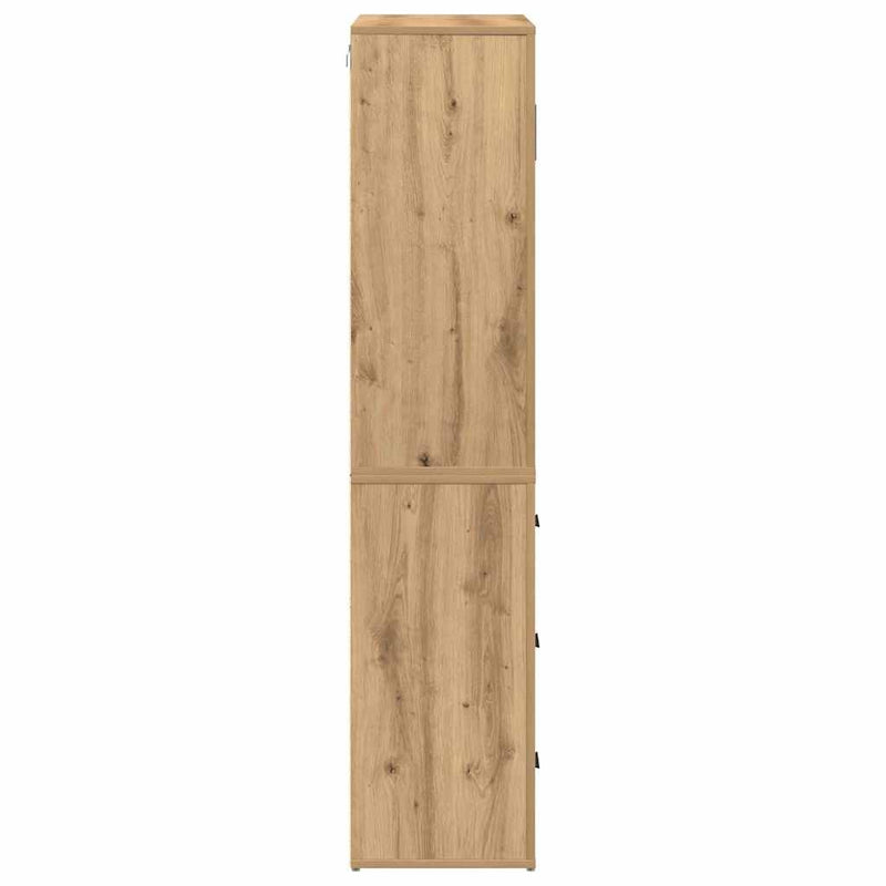 vidaXL Magas Szekrény fiókkal kézműves tölgy 80 x 33 x 150 cm Faanyag