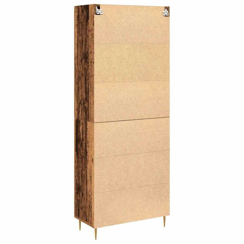 vidaXL Magasfiú 2 pcs Régi fa 69.5 x 34 x 180 cm Faanyag