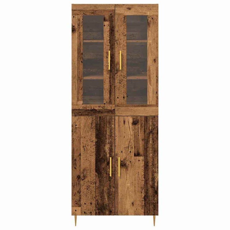 vidaXL Magasfiú 2 pcs Régi fa 69.5 x 34 x 180 cm Faanyag