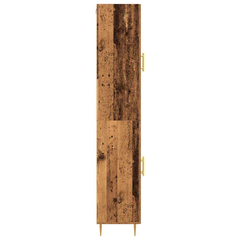 vidaXL Magasfiú 2 pcs Régi fa 69.5 x 34 x 180 cm Faanyag