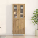 vidaXL Magasfiú 2 pcs kézműves tölgy 69.5 x 34 x 180 cm Faanyag