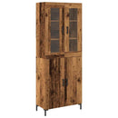 vidaXL Magasfiú 2 pcs Régi fa 69,5 x 34 x 180 cm Faanyag