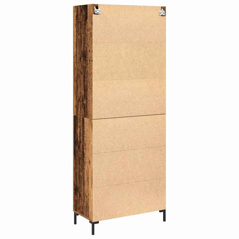 vidaXL Magasfiú 2 pcs Régi fa 69.5 x 34 x 180 cm Faanyag