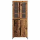 vidaXL Magasfiú 2 pcs Régi fa 69,5 x 34 x 180 cm Faanyag