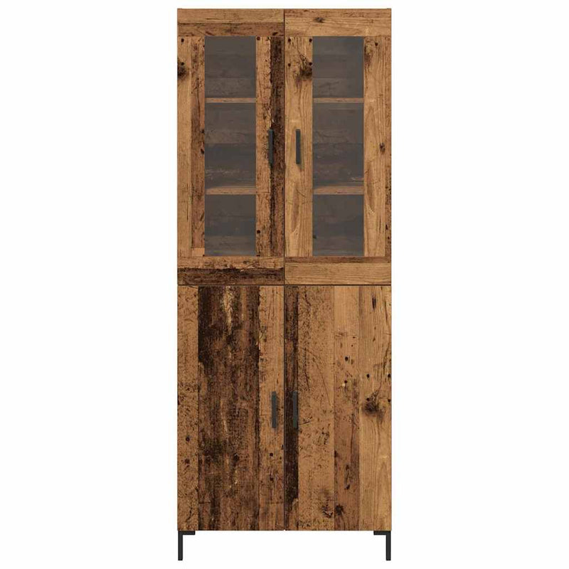 vidaXL Magasfiú 2 pcs Régi fa 69.5 x 34 x 180 cm Faanyag
