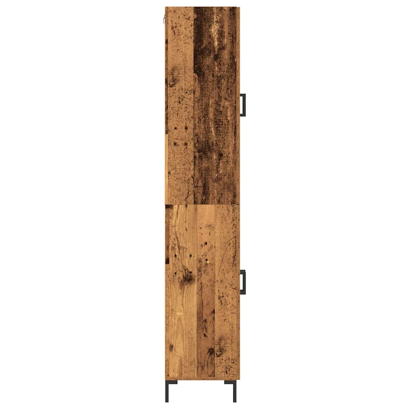 vidaXL Magasfiú 2 pcs Régi fa 69.5 x 34 x 180 cm Faanyag