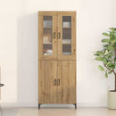 vidaXL Magasfiú 2 pcs kézműves tölgy 69.5 x 34 x 180 cm Faanyag