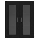 vidaXL Magasfiú 2 pcs Musta tammi 69,5 x 34 x 180 cm Faanyag