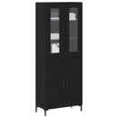 vidaXL Magasfiú 2 pcs Musta tammi 69,5 x 34 x 180 cm Faanyag