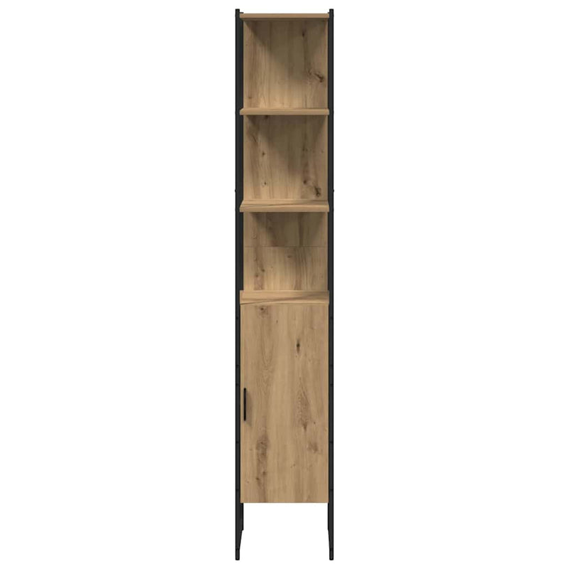 vidaXL Fürdőszobai Mosdószekrények Barna 33 x 33 x 185.5 cm Faanyag